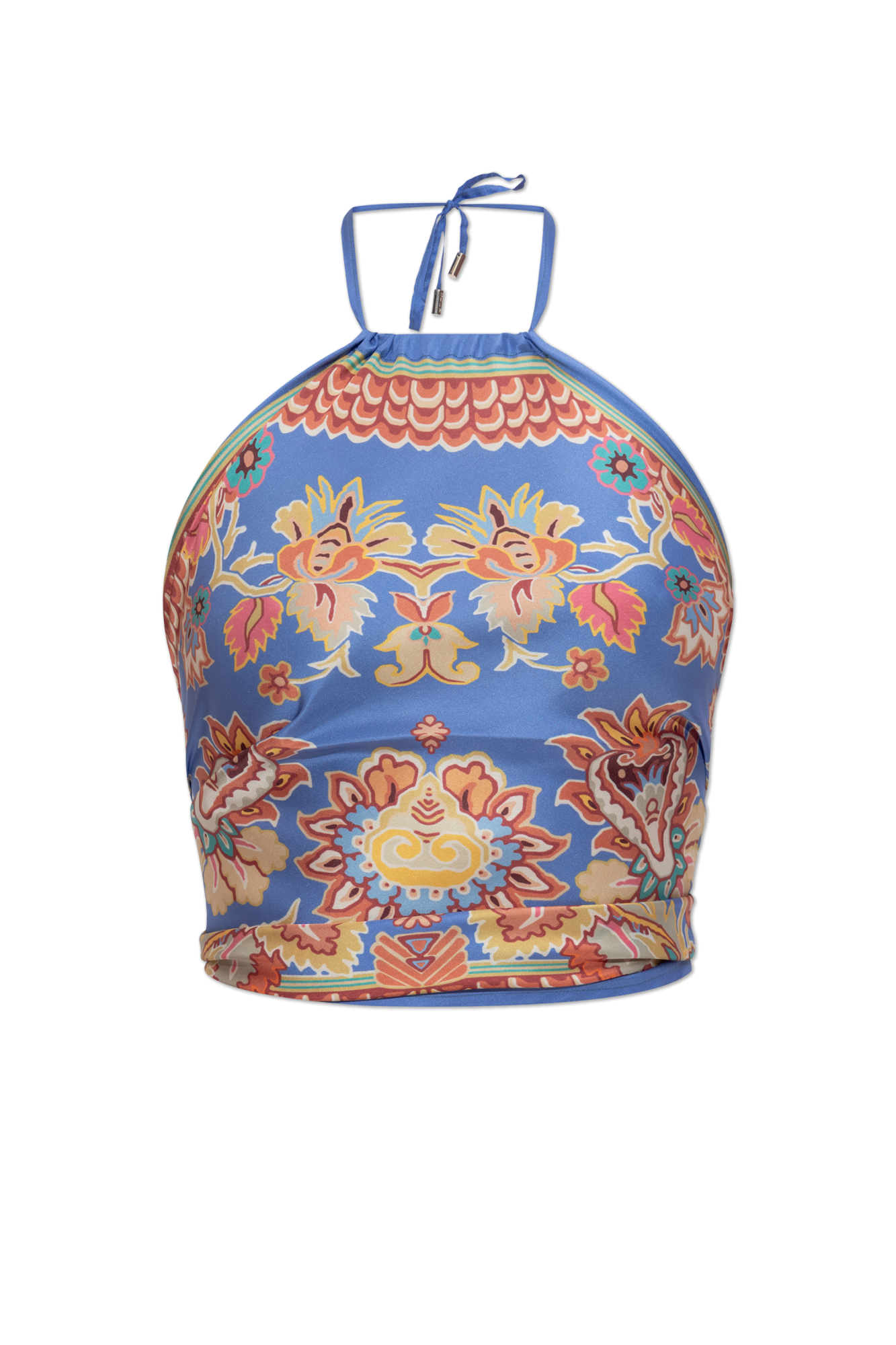 Blue Silk top with print Etro - Vitkac Italy